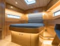 The forward cabin can also be configured as completely separate crew quarters