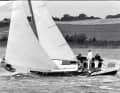 Under full sail. The Regent was designed as a ketch, but the owner wanted a slip-rigged rig