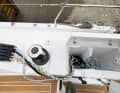 All lines are guided to the steering columns. Large halyard chutes ensure order