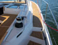 The walkaround cockpit offers a safe passage from the side deck to the steering position