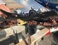 Further smaller sections of the collision site.
