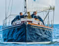 Owner Frank Schamuhn (left) and friend Peter Lansnicker on board the freshly refitted "Piano"