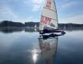 With an area of just 108 hectares, the lake near Scharbeutz is one of the first navigable ice sailing areas in the region.