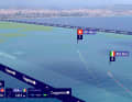 View of the race course with visible wind fields