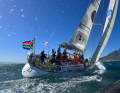 Ebru Yaral sails on the "Sterna" in an international amateur crew. Here she arrives in Cape Town