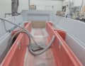 The deck shape of the small cruiser under construction