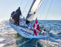 The almost triangular stern ensures a clean water break when the boat is in position.