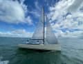 The self-tacking jib is standard. The sails are not yet included in the basic price