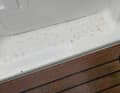 The "rain of blood" on the deck looks like rust stains