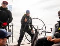 L'armatore e timoniere di "Intermezzo" Jens Kuphal: pollice in su per il suo equipaggio durante la settimana di Campionato Europeo