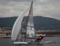 Auf der Regattabahn tat sich das Flachsfaser-Skiff noch schwer