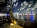 Die Hanseat 70 von seinem Bruder lag in Miami vor Anker.