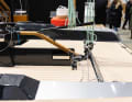Tiller steering and traveller on the aft deck