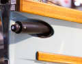 The classic look contrasts with contemporary fittings, such as the Kohler fibre gennaker pole shown here