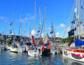 Relaxing after the Atlantic crossing: the marina of the National Sailing Academy in Antigua is well filled with the 15 Globe 5.80 yachts. Final safety checks and race briefings fill the programme for the last few days before the start.