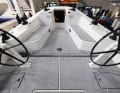 The cockpit of the XR 41 is huge, the control columns are mounted as far out as possible to give the helmsman the best possible view of the sails