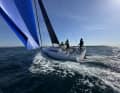 Twelve knots of wind and ten knots of speed. That's enough for planing.