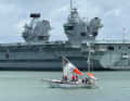 "Galiana WithSecure" passiert auf dem Weg zurück in den Hafen "HMS Queen Elizabeth"