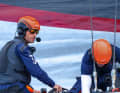 The communication devices were apparently mounted on a snowboard helmet