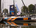 Ein Highlight der In-Water Boat Show: Lennart Burke und Melwin Fink luden zum Open-Ship auf ihre Class 40 "Task Engineering" ein