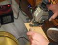 Sawing out: The hardboard is easy to cut and can be sawn to size using a jigsaw with a fine-toothed blade. A multimaster also works well