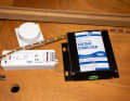 The components are from Båtsystem: mini-sleeve LED strips, profile strip, dimmer with radio module and the voltage regulator