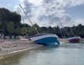 Beached yachts.