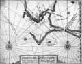 Carta nautica storica del 1619 della nuova scoperta di Capo Horn