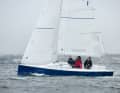 Trotz Eis und Kälte: Der Prototyp der J/7 bei den ersten Tests in Newport USA.