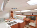 Compared to the saloon seating group, the galley and navigation of the J/40 are downright lavish