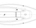 Am Heck ist eine kleine Badeplattform vom Cockpit abgetrennt. Ein spezielles Detail.