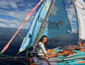 Jasmine Harrison enjoys the quiet days on the Pacific.