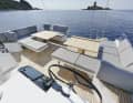 The huge lounge areas go beyond the usual. The tables can be lowered and the surfaces used as sun loungers