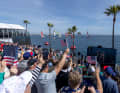 Non sono mancati i fan entusiasti della vela all'apparizione del SailGP nella futura area olimpica di Los Angeles.