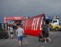 Which is why the SailGP team rushed to get all the equipment and F50 parts to safety after the storm warning.