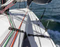 Hole points with the transverse rail are the standard. The lines are deflected to windward