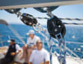 Typical application: The sheet is attached with a bowline. However, this roughly halves the breaking load