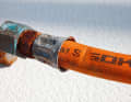 Gas hoses are wearing parts and become porous after a few years. The replacement date is printed on the hose