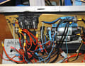 The relay was overloaded and began to smoulder. Unrecognised, this quickly develops into a fire. Cable fires are typical