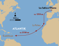 Tous les deux ans, le parcours part de la Vendée pour rejoindre les Caraïbes en deux étapes, la première étant considérée comme la plus difficile. Jusqu'à présent, 19 bateaux allemands y ont participé | Plan : YACHT