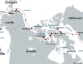 Route durch die Nordwestpassage.