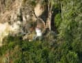 Due to the impassable, steep terrain, dismantling was also carried out with the help of a helicopter