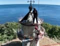 Smantellamento del faro "Kollicker Ort" a Rügen
