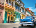 Old colonial architecture in the streets of the capital Havana