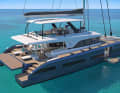 Open the hatch! The balcony adds an outdoor seating area to the owner's cabin.