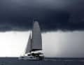 Anders als im September vor Strande war das Wetter in der Bucht von Palma Ende Oktober launischer - Gewitterfronten mit Starkwind inklusive
