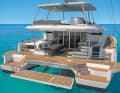 Auch achtern ein Blickfang: der Lagoon 60