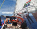 Life on board also includes washing and drying laundry - no problem at the equator!