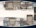 For discerning owners: three-cabin version with large living areas, each with its own bathroom and separate shower