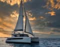 Comfortable. The full hulls, the large windows and the flybridge lounge stand for cosy cruising